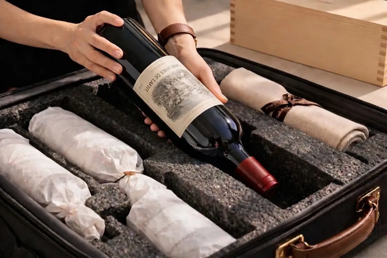 Wine bottles in climate-controlled storage
